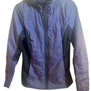 🏷️Champion Hybrid Puffer Hooded Jacket Purple Black Small🏷️